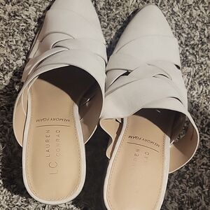 LC Lauren Conrad Women's White Slip-On Shoes